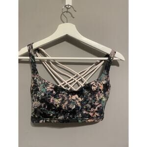 Lululemon Free To Be Bra *Wild Size 10‎ With Pads💙🌸 Dappled Daze Pink Glow